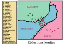 Image 56Locations of Jesuit reductions (from History of Paraguay)