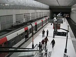 RER B platforms of the station.