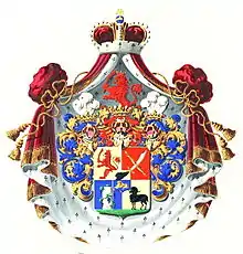 Coat of arms of Princes Abamelek-Lazarev