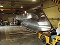 The underside of a boat during construction