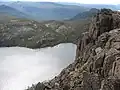 Looking down on Lake Myrtle from near the summit