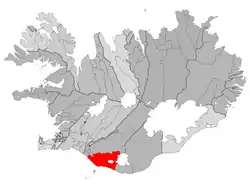 Location of the Municipality of Rangárþing eystra