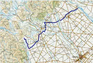 Rangitata Diversion Race route map