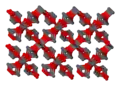 Part of tetragonal red lead's crystal structure