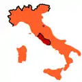 The Kingdom of Italy in 1866, after the Third Italian War of Independence