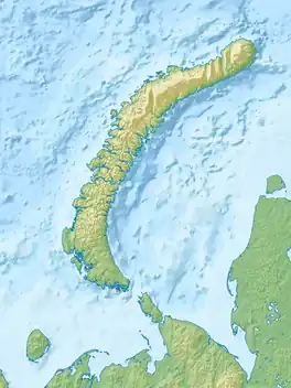 Map showing the location of Nordenskiöld Glacierледник Норденшельда