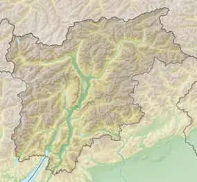 Map showing the location of Parco naturale Adamello Brenta