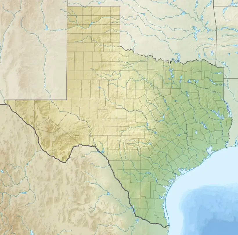 Location of Possum Kingdom Lake in Texas, USA.