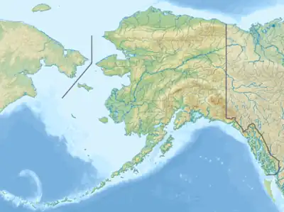 Map showing the location of Clark Glacier