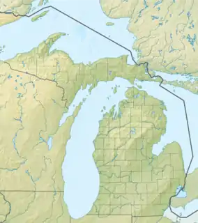 Map showing the location of Dead Stream Flooding State Wildlife Management Area