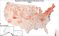 Republican presidential election results by county