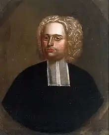 Portrait believed to be of Rev. John Williams, c. 1707 who married a granddaughter of Rev Richard Mather