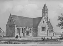 Rhosllanerchruggog Church erected 1852 from designs by Penson