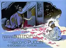 A poster advertising the opera Madama Butterfly.