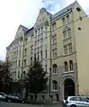 Residential building (owned by J. Alksnis, his residence and office was located there on Stabu street 19, Riga. (1908)