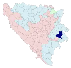 Location of Rogatica within Republika Srpska