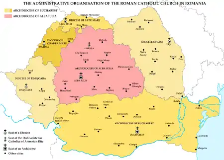 Administrative map of Roman-Catholic Church