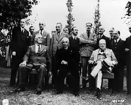 Image 19Roosevelt, İnönü of Turkey and Churchill at the Second Cairo Conference which was held between December 4–6, 1943. (from Diplomatic history of World War II)