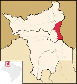 Location of Bonfim in the State of Roraima