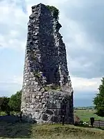 The remains of the round tower at the old Drumcliff Cemetery