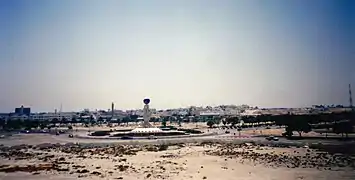 Ludaihy Roundabout in Lekhwair in 1995, later to become known as Oryx Roundabout before being replaced with Lekhwair Intersection in August 2013.