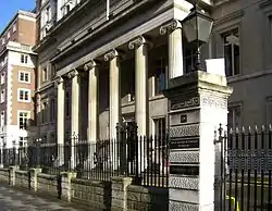 Portico of Royal College of Surgeons at Lincoln's Inn Fields, London