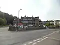 A view showing the building's location, on the A815, at the head of the access road to the Western Ferries pier