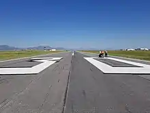 Runway Identifying numbers being painted at Rocky Mountain Metropolitan Airport [KBJC]