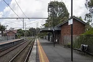 Northbound view from Rushall platform 1 facing towards platform 2