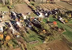 Aerial view of the village