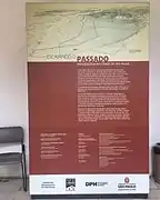 Banner explaining the museum at the entrance.