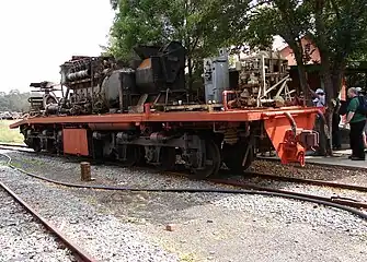 No. 35-031 awaiting repair after accident damage, at the Transwerk shops in Bloemfontein, 7 April 2006