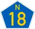 National route N18 shield