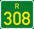 Regional route R308 shield