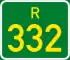 Regional route R332 shield