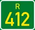 Regional route R412 shield