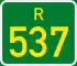 Regional route R537 shield