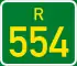 Regional route R554 shield