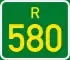 Regional route R580 shield