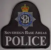 SBA Police patch with badge