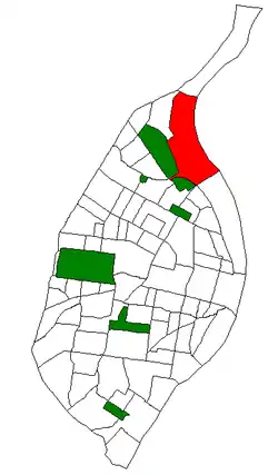 Location (red) of North Riverfront within St. Louis