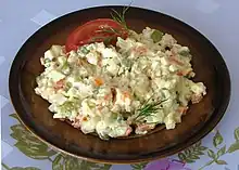 Sałatka jarzynowa (warzywna) z majonezem – vegetable salad with mayonnaise