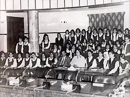 Image 28Saddam Hussein promoting women's education in the 1970s (from History of Iraq)