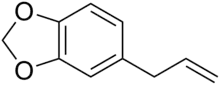 Skeletal formula of safrole