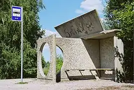 Sala bus stop shelter in Saaremaa, Estonia