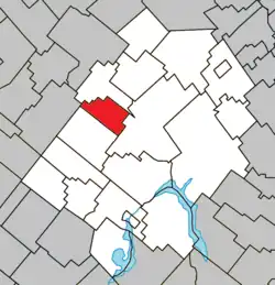 Location within Les Appalaches RCM