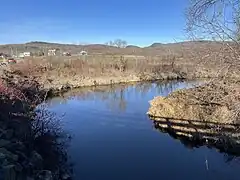 Rivière des Envies, from bridge P-03960, steel-wood (1918), rang du Haut-du-Lac Nord, Saint-Tite