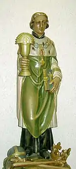 A statue of Clodoald (Saint Cloud) from the St. Cloud Hospital in St. Cloud, Minnesota.