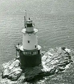 Sakonnet Lightis on a small rock