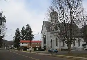 Salladasburg United Methodist Church and Cohick's Trading Post